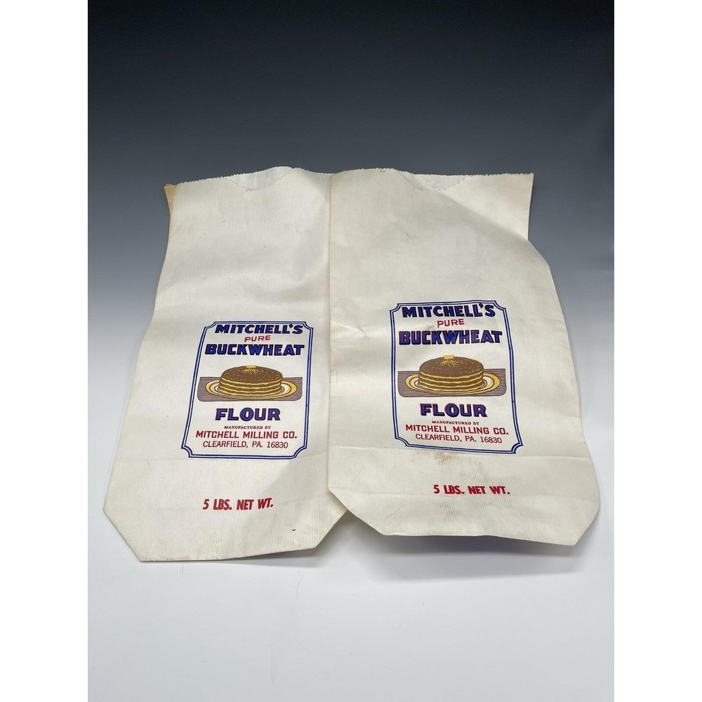 Vintage Mitchell's Pure Buckwheat Flour 5lb Bag Clearfield PA EMPTY